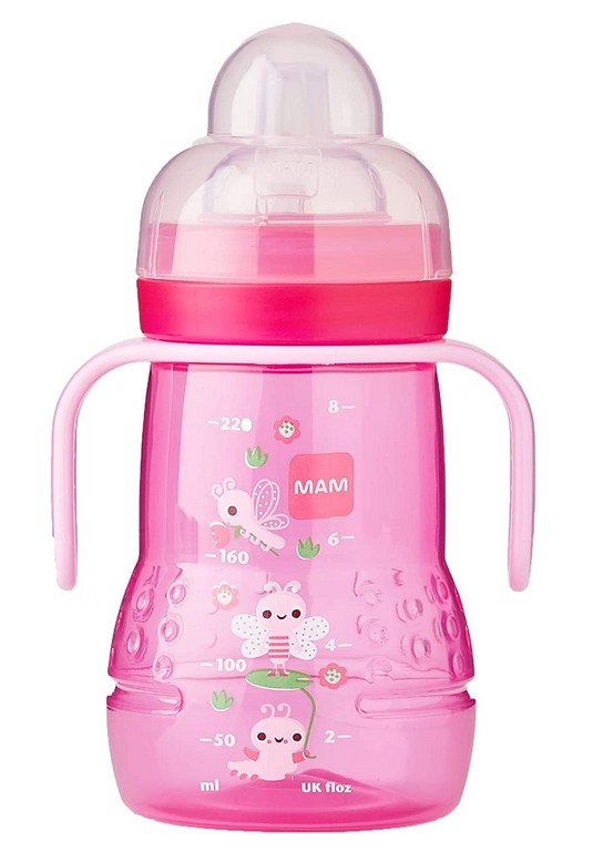 MAM Biberon de Transition 220ml 4m+ Rose